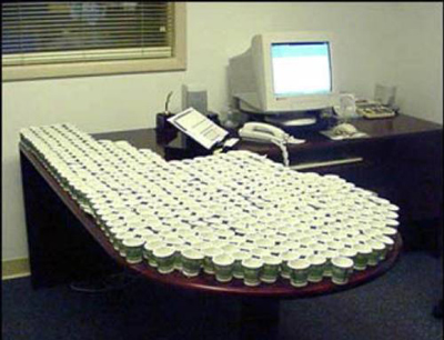 Funny Office Pranks Water Cups Desk Dose Of Funny