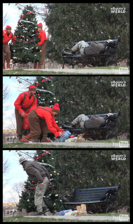homeless prank
