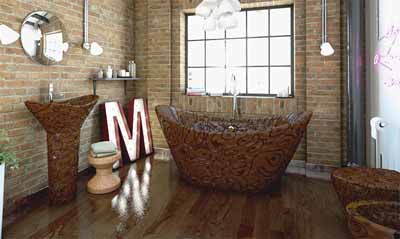 chocolate bathroom