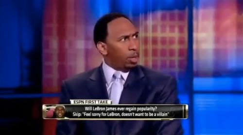 Stephen A Smith funny face Skip Bayless unreal