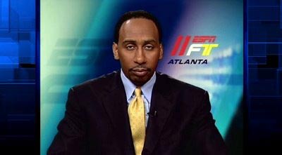 Stephen A Smith funny face Skip Bayless ESPN bored