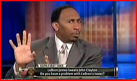 Stephen A Smith funny face Skip Bayless annoyed