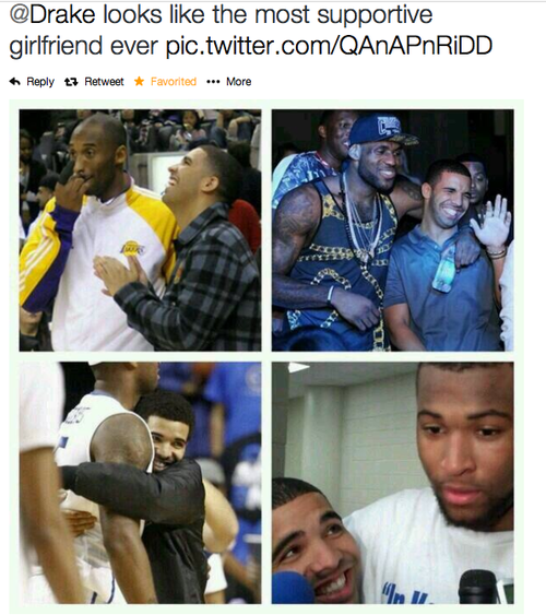 Drake looks like a girlfriend of NBA players