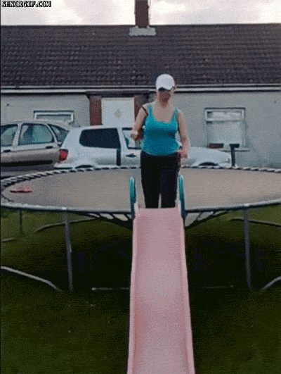 trampoline gifs kid slide crash