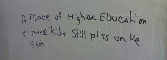 funny bathroom graffiti education