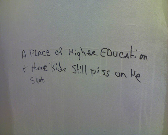 funny bathroom graffiti education