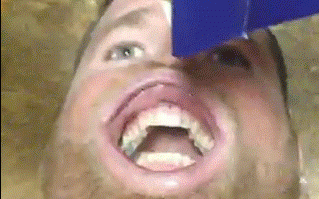 funny gif cereal milk mouth