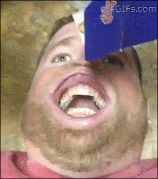 funny gif cereal milk mouth