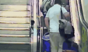 wasted gifs escalator fall