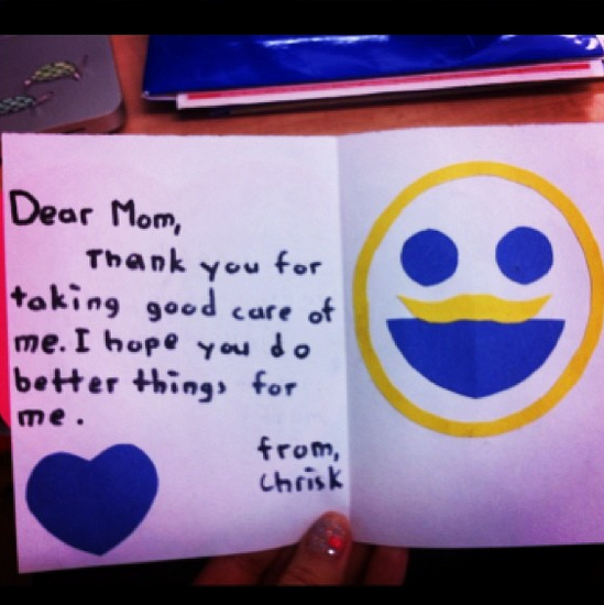 awkward mother's day card do better