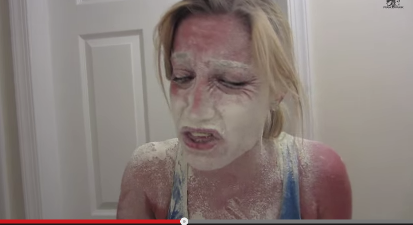 flour prank video