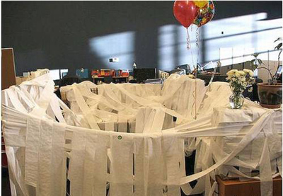 Funny Office Pranks toilet paper