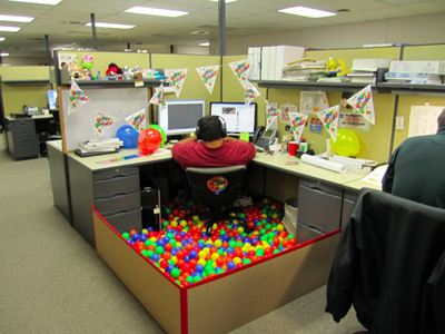 Funny Office Pranks ball pit