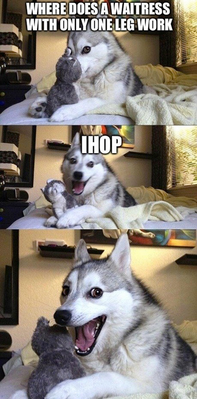 funny pun husky meme ihop