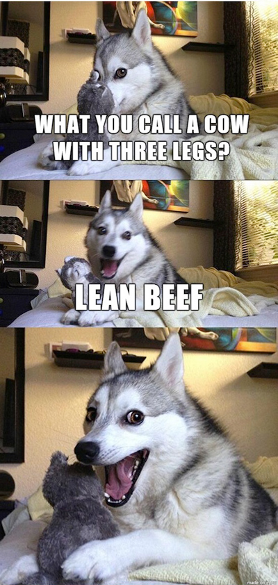funny pun husky meme lean beef