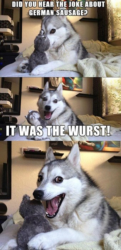 Funny Pun Husky Meme wurst german sausage