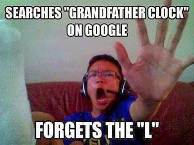 google grandfather clock without the L