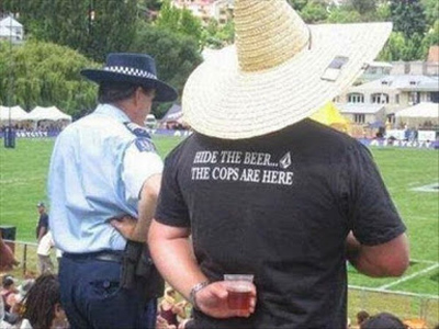 Funny Pictures hide beer cops shirt