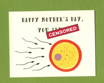 awkward mother's day card censored