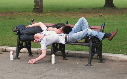 Irish Yoga Pictures park bench