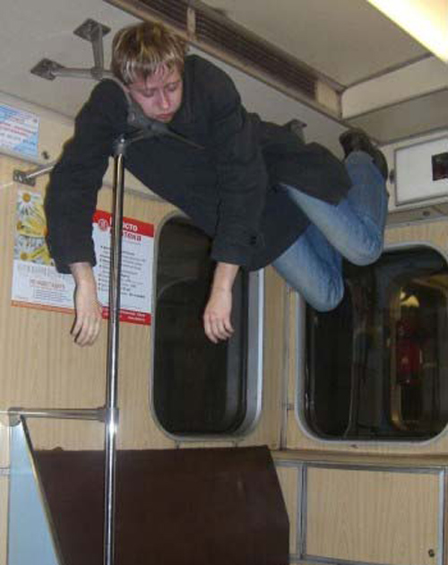 Irish Yoga Pictures subway hanging