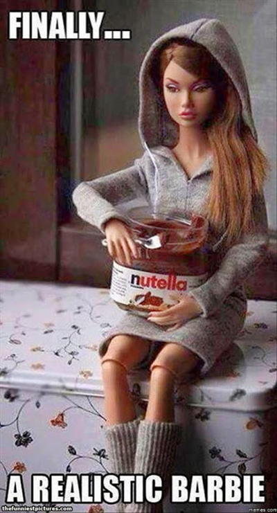 Funny Pictures nutella barbie