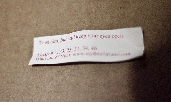 trust him fortune cookie funny