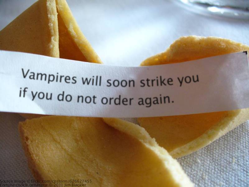 vampires fortune cookie funny