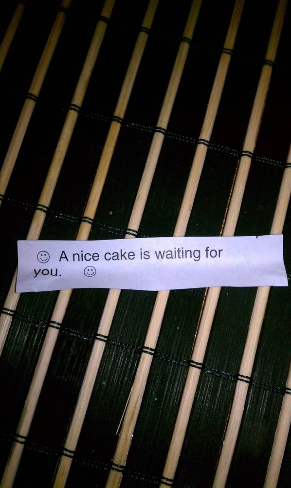 nice cake fortune cookie