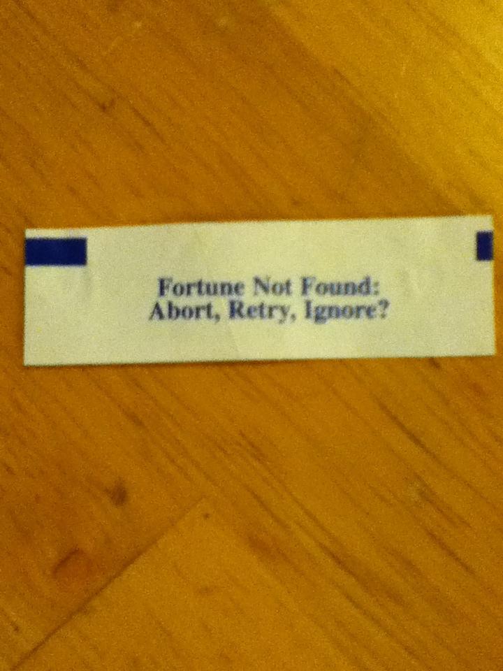 fortune not found cookie funny