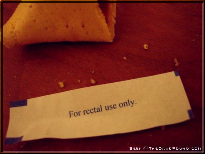 for rectal use only fortune cookie