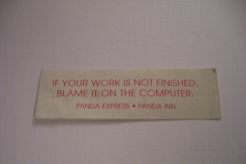 blame computer fortune cookie
