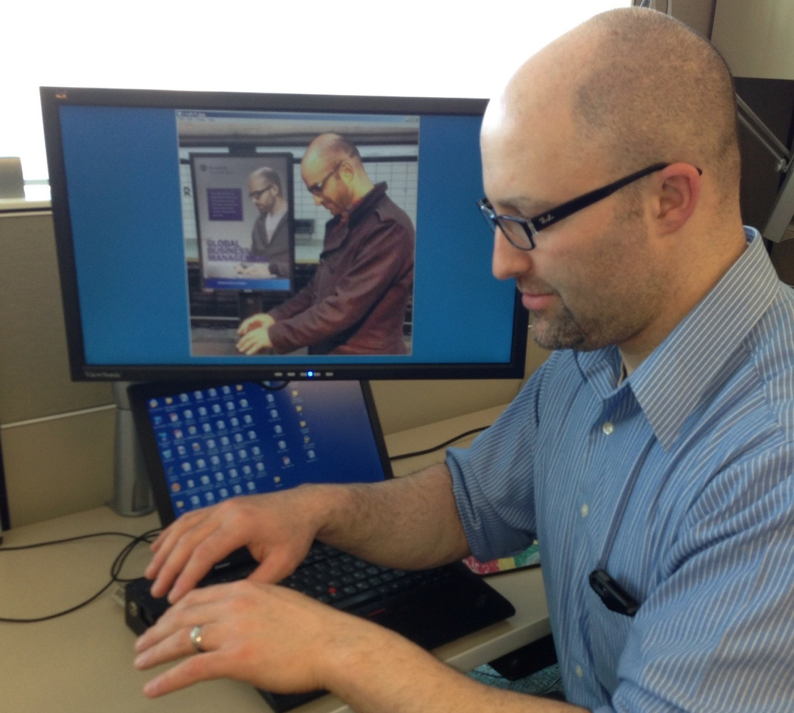 doppelganger bald guy with glasses