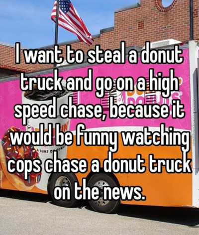 Funny Pictures steal donut truck