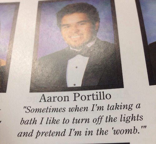 Inappropriate Yearbook Quotes and Moments womb