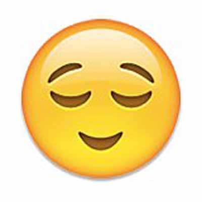 pleasantly content emoji meaning