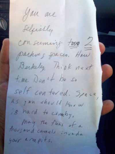 parking note