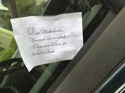 parking note