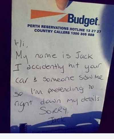 parking note