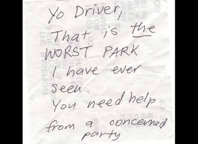 parking note