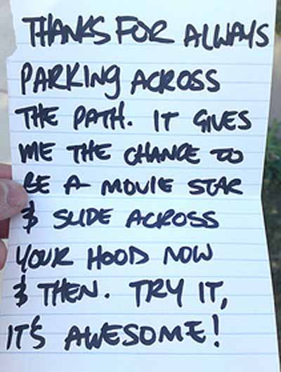 parking note