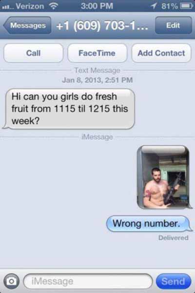 wrong number text