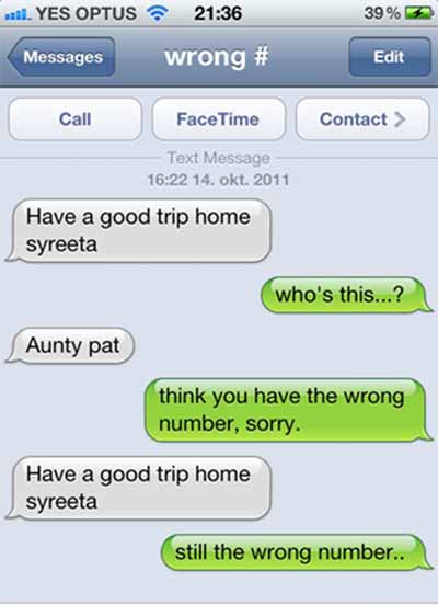 wrong number text