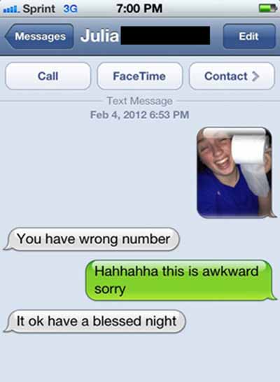 wrong number text