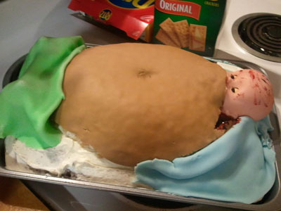 gross baby cake