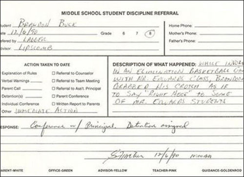 funny detention notes