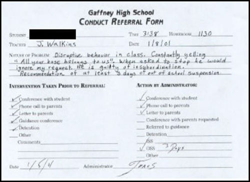 funny detention notes