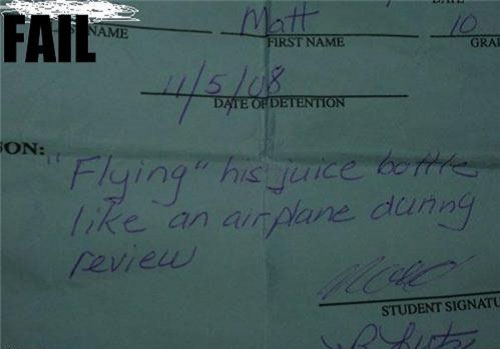 funny detention notes