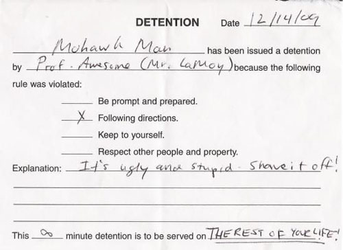 funny detention notes