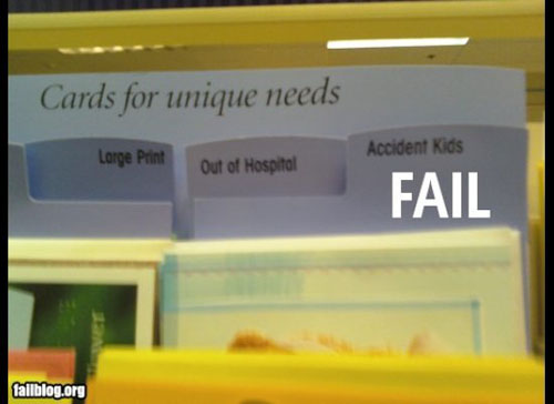 funny greeting card fails